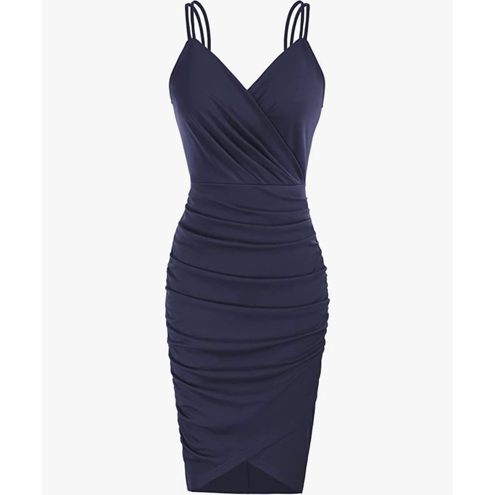 NWT Grace‎ Karin Spaghetti Strap Bodycon Dress, Navy Blue, XXL
